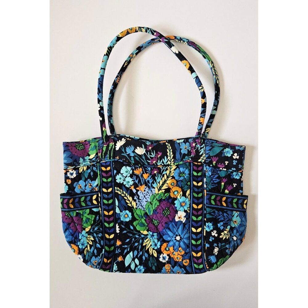 Vera Bradley Midnight Blues Grand Tote Bag Handbag Travel Purse